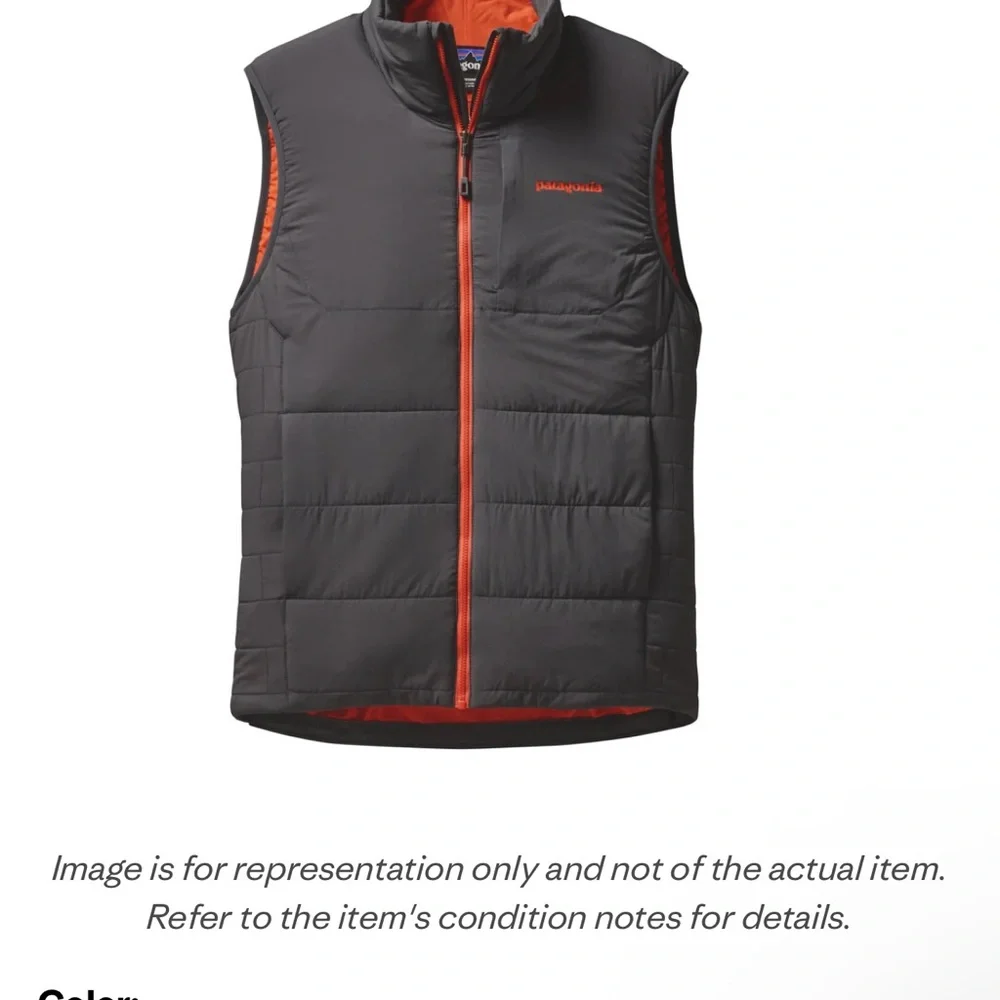 Patagonia Men's Navy and Red/Orange Vest - Picture 6 of 6